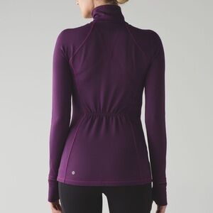 Lululemon First Mile 1/4 Zip Darkest Magenta Purple‎ Stretch Pullover size 8